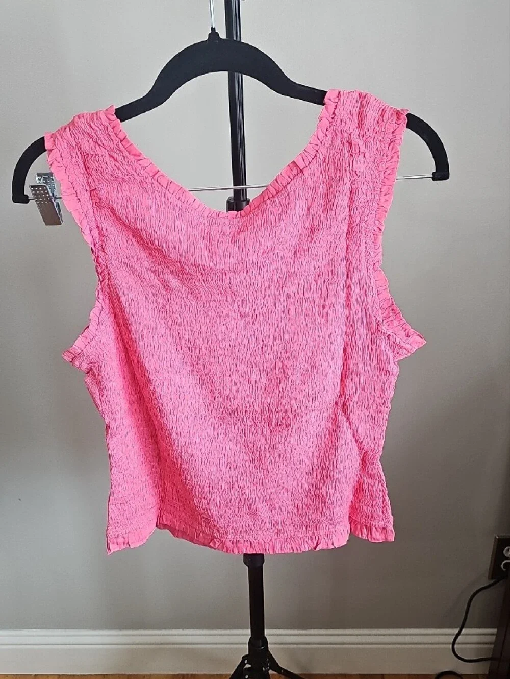 Heyson Women's Pink Sleeveless Smocked Top And Mini Matching Skirt Set.